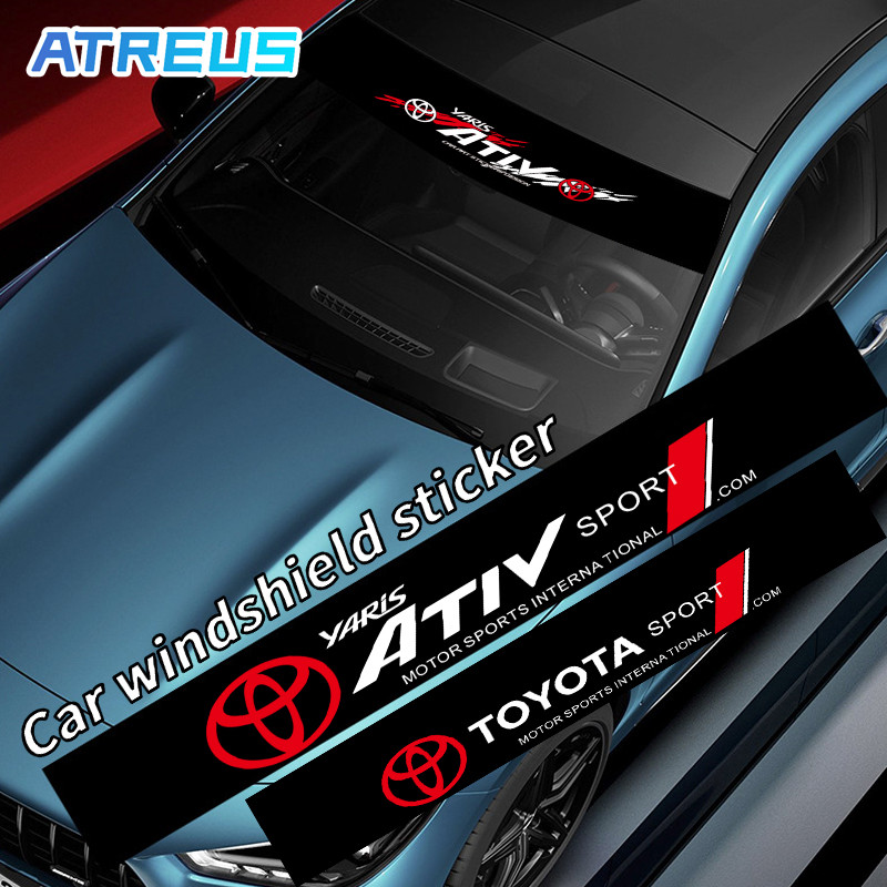 สําหรับ Toyota Yairs Ativ สติกเกอร์ บังแดด ติดรถ สติกเกอร์รูปลอก กันน้ํา สําหรับติดตกแต่งกระจกหน้ารถ