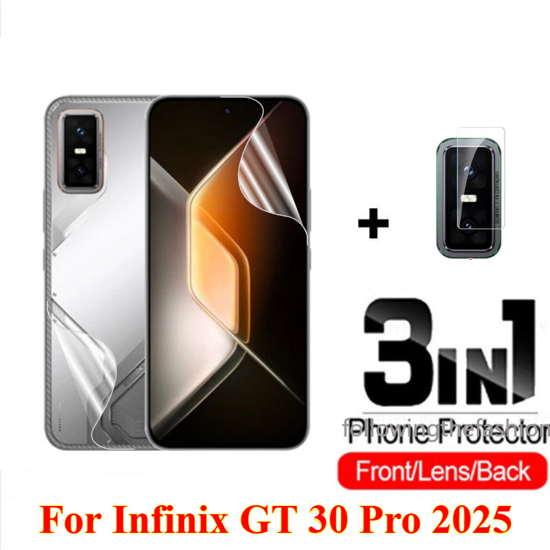 3 in 1 ฟิล์ม Hydrogel ด้านหน้าและด้านหลังสําหรับ Infinix GT 30 Pro 2025 GT 30Pro GT 20Pro gt30 Pro ฟ