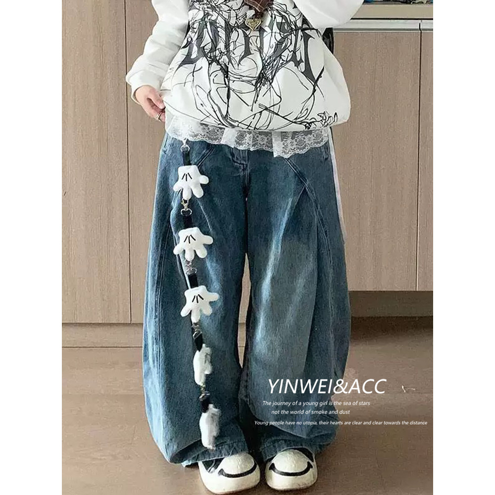 ซูเปอร์น่ารักมิกกี้ถุงมือกางเกงโซ่ออกแบบเอวโซ่จี้สวมใส่ผู้ชายผู้หญิงสไตล์เดียวกัน2026อุปกรณ์เสริมสไตล์ใหม่
