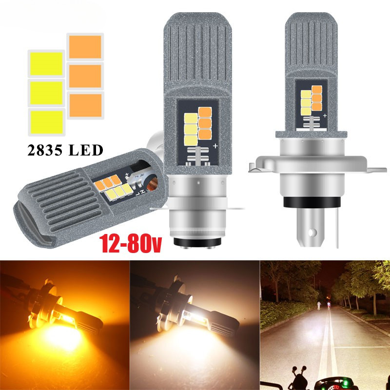 ไฟหน้า LED รถจักรยานยนต์ LED P15D H4 12smd ไฟหน้ารถจักรยานยนต์ DC/AC 12-80v 6000K EX5 LC135 Y125Z