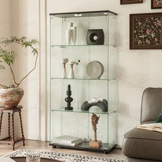 ตู้โชว์กระจกโบราณเรียบง่ายเลโก้อาคารบล็อกของเล่นตู้เก็บของห้…