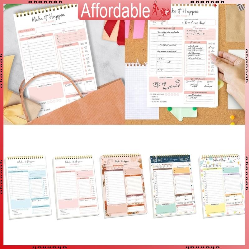 AH Coil-binding Planner Daily To-do-list Notebook Daily Weekly Planner Journal