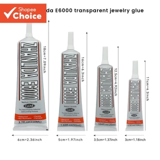 E6000 Super กาว Zhanlida 25/50/110ML โปร่งใสเครื่องประดับตกแต่งกาวกาว Sticky เจาะ Rhinestone สําหรับ Bonding & DIY