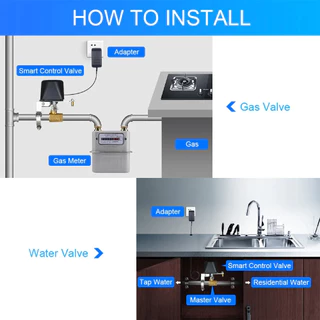 Tuya สมาร์ท Zigbee/WiFi สมาร์ทวาล์วแก๊สน้ําจับเวลาสวนสมาร์ทก๊อกน้ํา Smart Life Control ผ่าน Alexa Google Home