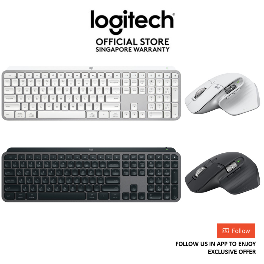 [Bundle] คีย์บอร์ดเรืองแสง Logitech Mx Keys S + Logitech MX Master 3S สําหรับเมาส์ Mac