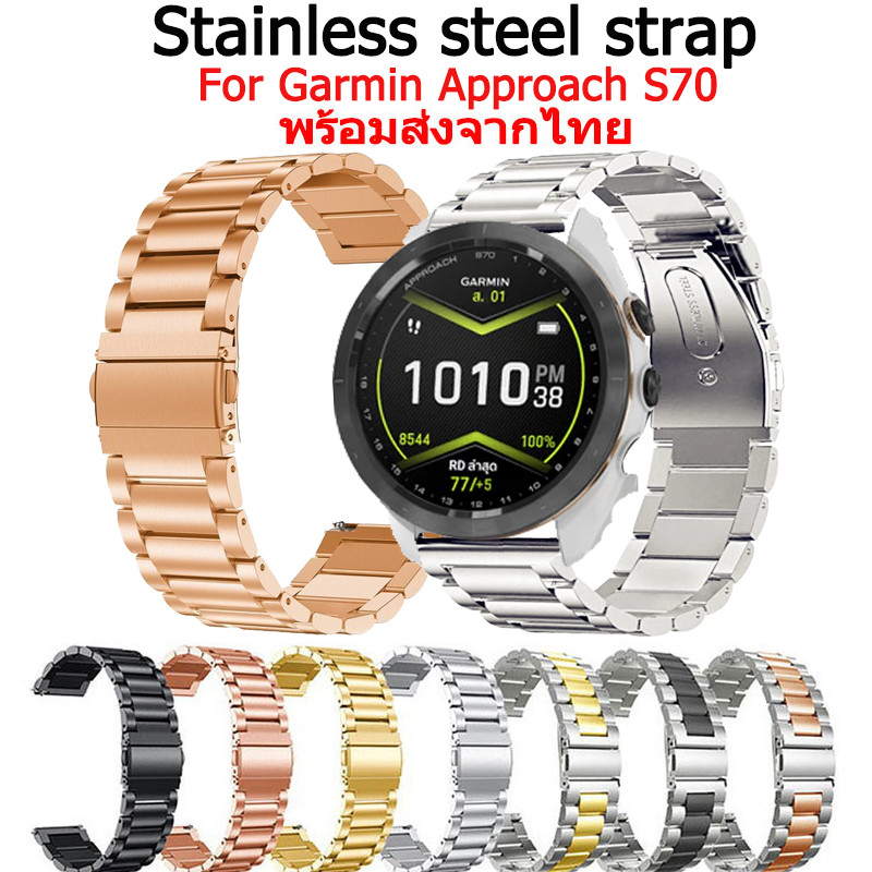 สาย สําหรับ Garmin Approach S70 47mm สายนาฬิกาสแ ตนเลส สำหรับ Garmin Approach S70 42mm  Smart Watch 
