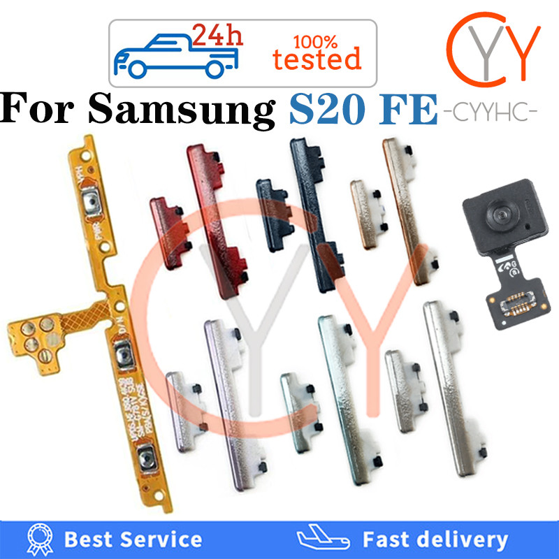 สําหรับ Samsung S20 Fe 4G 5G S20FE กลับปุ่มบ้านหน้าจอ-ลายนิ้วมือกลับปุ่มปรับระดับเสียงสวิตช์ไฟเปิดปุ่ม Flex Cable