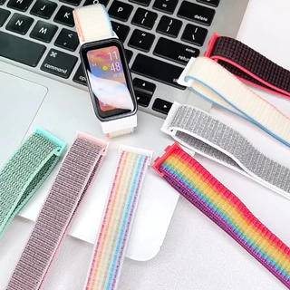 สายรัดไนลอนหลองกีฬาสำหรับ for Huawei Band 10 9 8 7 สายรัดข้อมือเปลี่ยนสำหรับ for Smartwatch Huawei Band 10 9 8 NFC