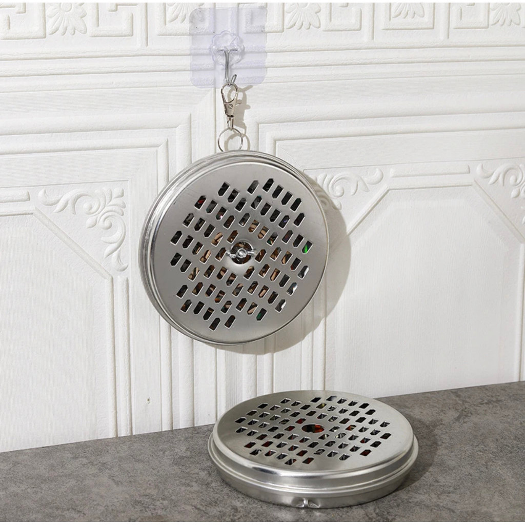 711 กล่องใส่ยากันยุง พกพา ที่วางยากันยุง ป้องกันเด็กโดน ใส่ขดยากันยุง มีที่หนีบและตะขอเกี่ยว มีพลาสติกหนา กันร้อน - รูปที่ 4