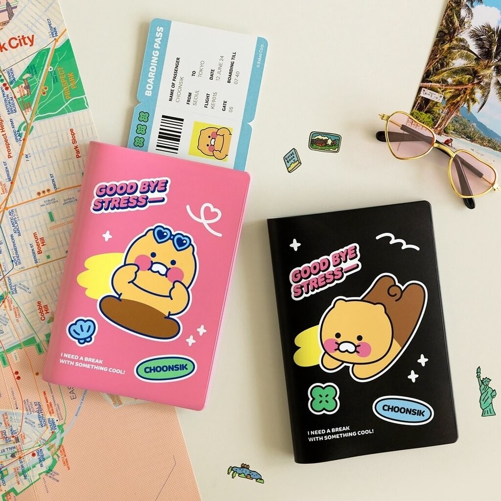 🛒พร้อมส่ง ♡ Choonsik Case Passports Black & Pink