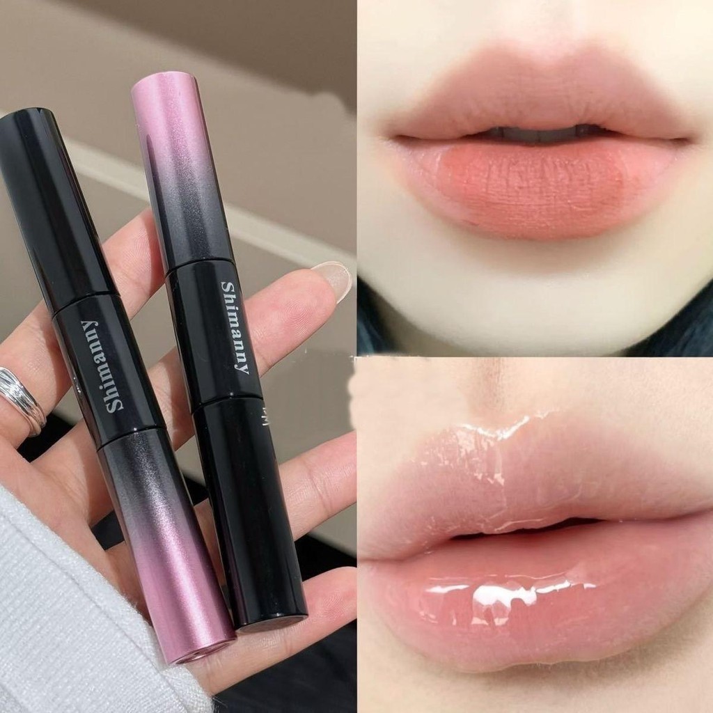 T-T shop ลิปสติก 2 in 1 ลิปแมท+กล๊อส ให้ความชุ่ชื้น บำรุงริมฝีปากLip002-34
