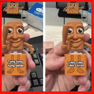 ของเล่น 3D ทุง ทุง Tung Tung Sahur ตุ๊กตาเกมรูปตุ๊กตา พวงกุญแจของเล่นที่มีเสียงการพิมพ์ 3D