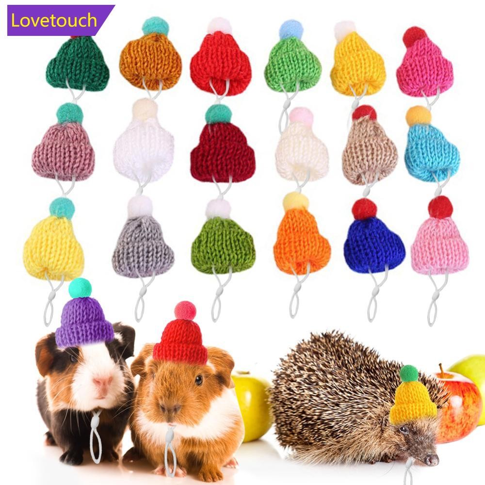 LOVETOUCH RANDOM สีงูหมวกหนูตะเภาหมวกหนูแฮมสเตอร์ปรับสายรัดคางสําหรับ Chinchilla Ferret เม่นสัตว์เล็