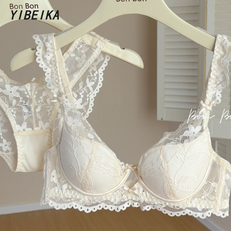 ชุดชั้นในฝรั่งเศสผู้หญิงบางสไตล์ Push-up เซ็กซี่พร้อมแหวนเหล็กอ่อน