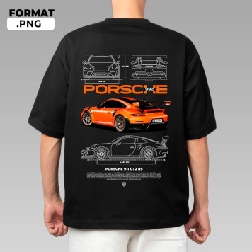 Porsche 911 GT2 RS เสื้อยืด โถไมโครไฟเบอร์