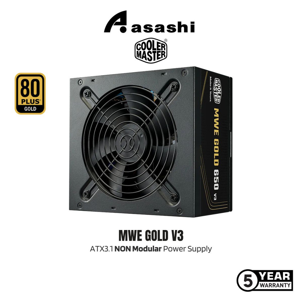 Cooler Master MWE GOLD V3 650W 750W 850W ATX3.1 NON Modular Power Supply