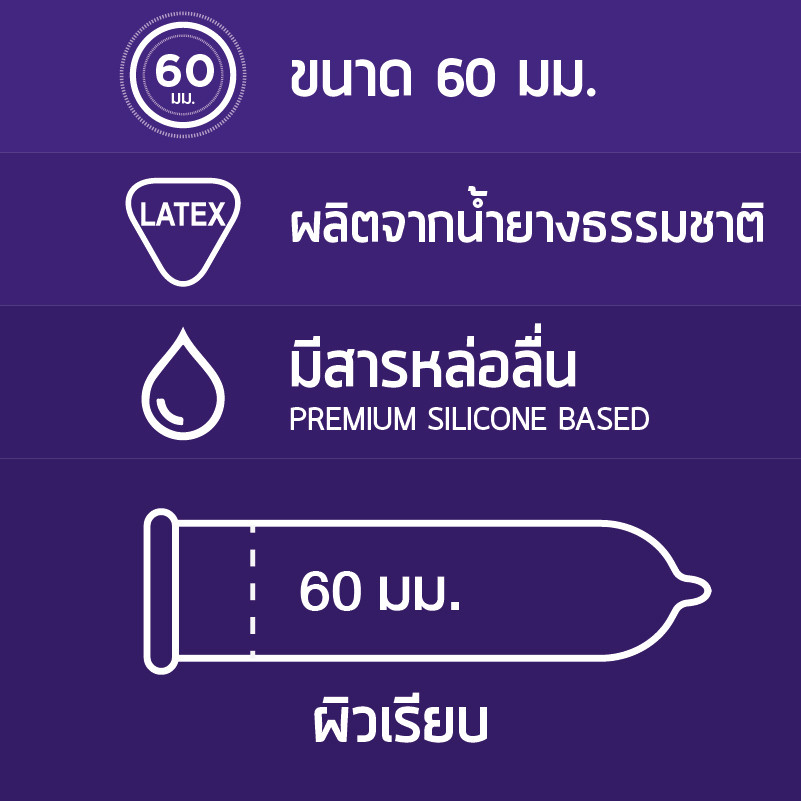 ลดเพิ่ม 30%   Onetouch Wonder ถุงยาง วันทัช วันเดอร์ ( 60 มม. ) ไซส์ใหญ่ – 2 กล่อง บรรจุ 3ชิ้น/กล่อง ราคา ถูกที่สุด ดีลบีเคเค แกลเลอรีภาพที่ 2