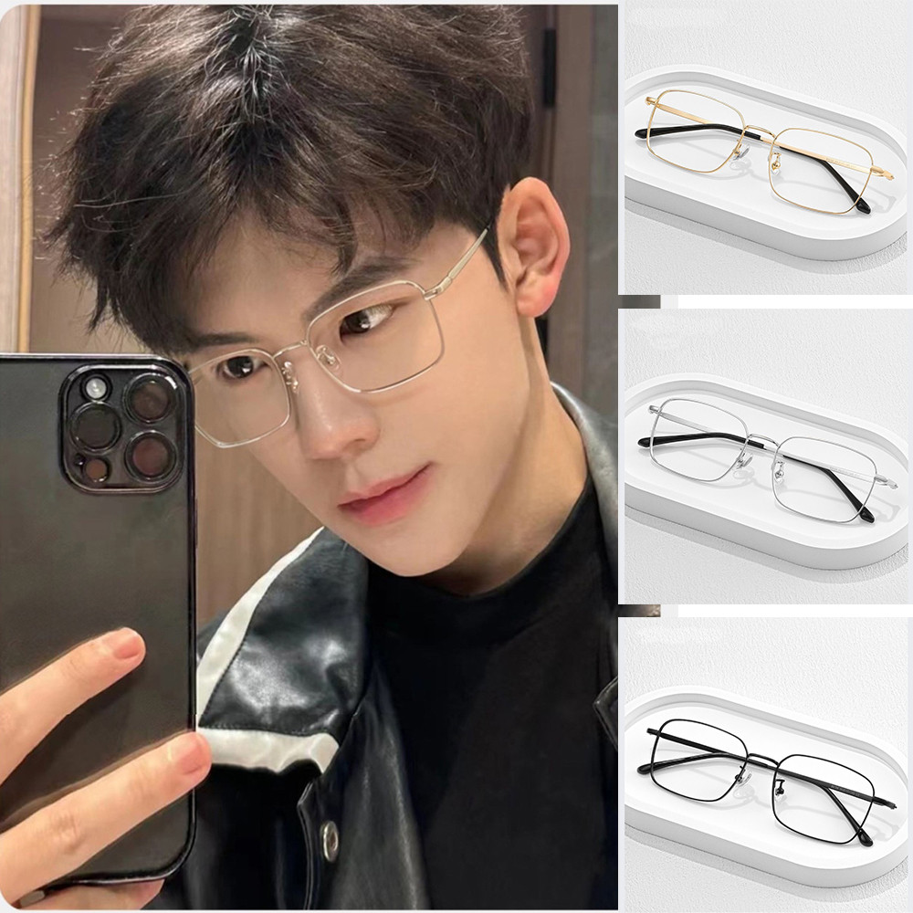 แว่นสายตาสั้น 0 ~ 600 พร้อมกรอบสีทองและเทคโนโลยีป้องกันแสงสีฟ้า สำหรับทุกคน