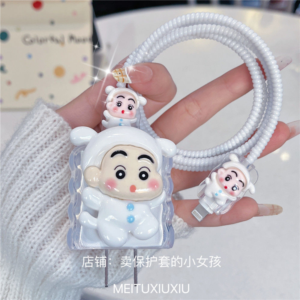 Crayon Shin-Chan VIVO 120W Charger Protector TYPE C Port VIVO Y35 Charger Case VIVO 33w 90w Charger 