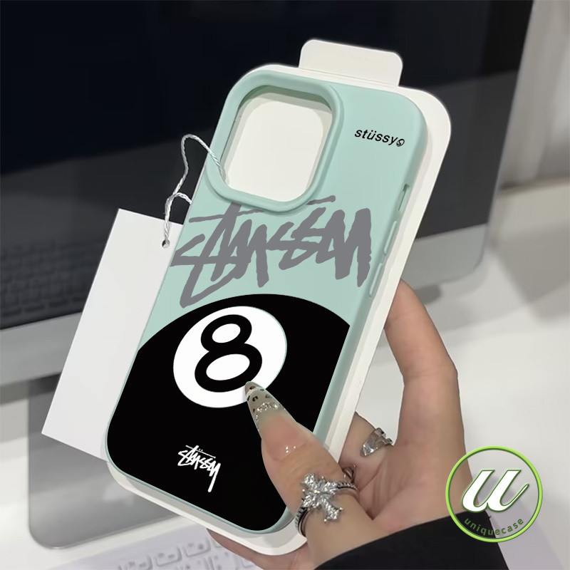 อินเทรนด์ยี่ห้อการ์ตูน 8 ตัวอักษรกราฟิกเย็น เคส IPhone 12 14 11 16 13 15 Pro Max 8Plus XS Max 7Plus X 7 8 XR 14 15 Plus - ภาพย่อย 2