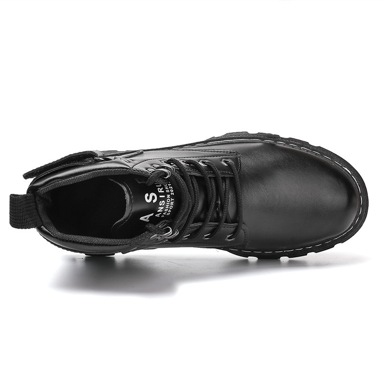 SOVOB รองเท้าบูทแฟชั่นผู้ชายสีดําขนาด 39-44 - รูปที่ 4