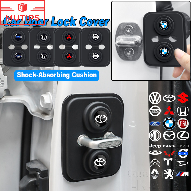 รถล็อคประตูหัวเข็มขัดฝาครอบป้องกัน ประตูโช้คอัพเบาะ ป้องกันการชนกัน ฉนวนกันเสียง ซิลิโคนรถประตูล็อคฝ