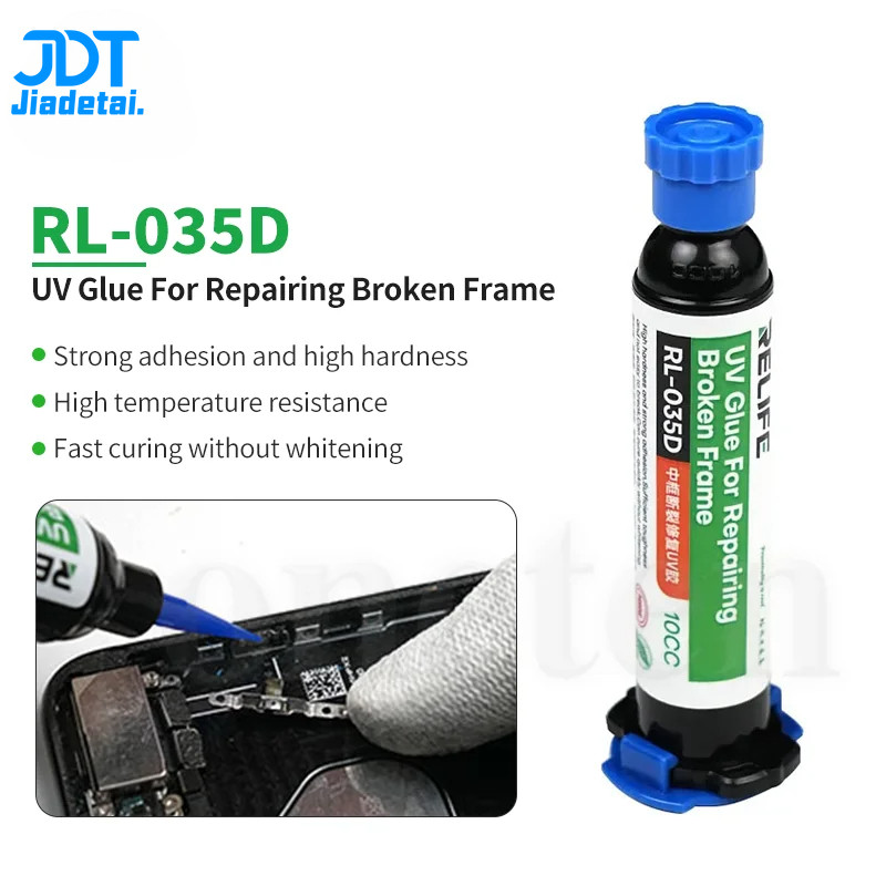 RELIFE RL-035D ซ่อมกรอบหัก UV กาว Strong Adhesion ความแข็งสูง Fast Curing ปุ่มซ่อมยุบกล้องเครื่องมือ