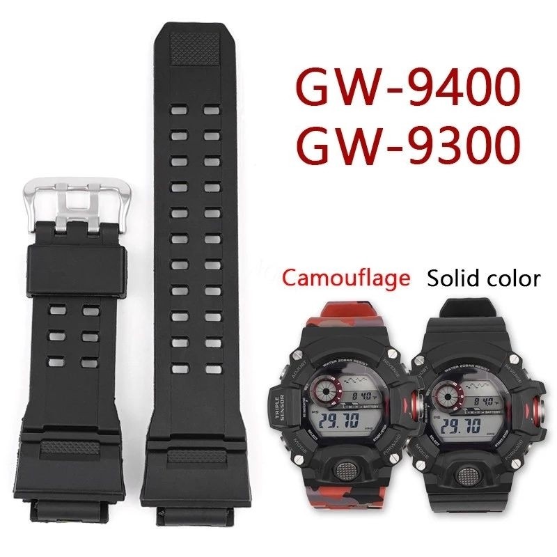 G-Shock GW 9400 GW-9400 GW-9300 สายนาฬิกาสีดํา