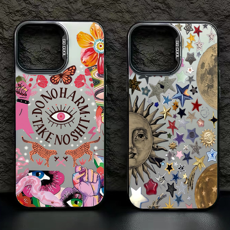 เคสโทรศัพท์สําหรับRedmi 13C 14C 13 12 Redmiหมายเหตุ14 Pro 13 12 11 Plus 11S 12S 10S Retro Sunดาวภาพว