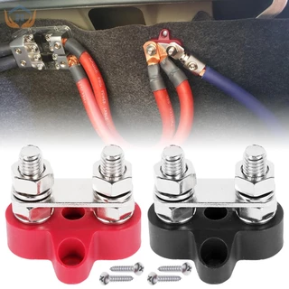 2 ชิ้น เทอร์มินอล บล๊อกต่อสายไฟ จุดต่อสายไฟ Bus Bar Terminal Block 5/16 นิ้ว M8 DC 48V Power Junction Block Power Distribution Block บัสบาร์ บาร์กราวด์ บาร์นิวทรัล เทอร์มินอลกราวด์