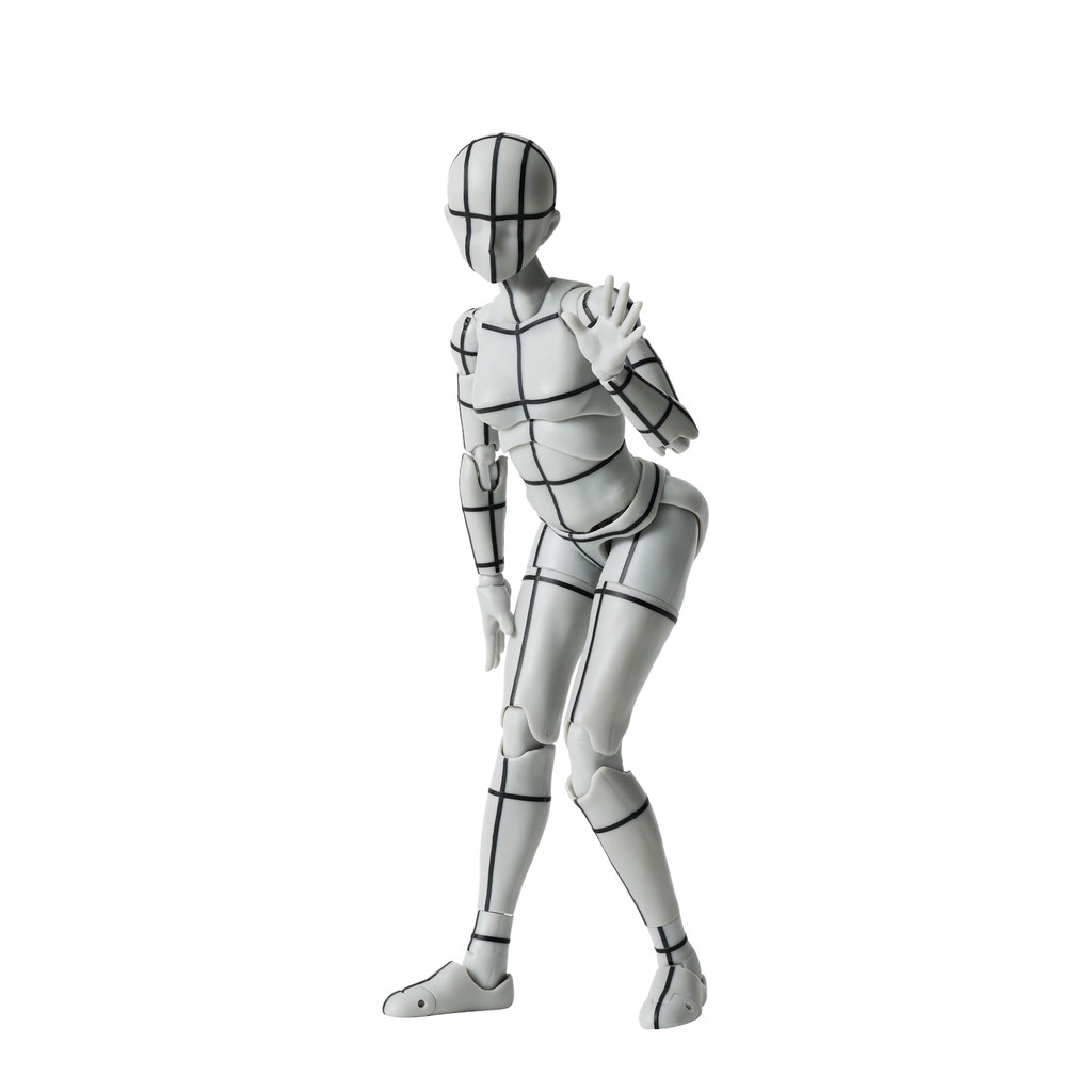 Tamashii Nations SH Figuarts Body-chan -sports- edition -wireframe- สีเทา Ver ประมาณ 135 มม PVC ABS 