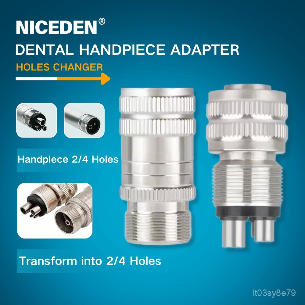 NICEDEN Dental high speed handpiece Adaptor 2 hole to 4 hole or M4 to B2 change connector