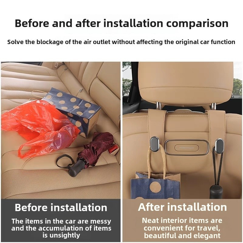 Gac aion UT SUV EV รถอุปกรณ์เสริมพิเศษรถที่นั่งด้านหลัง Hook ที่นั่งกลับที่นั่งด้านหลังรถสินค้าที่มองไม่เห็นภายในรถตะขอเก็บ - รูปที่ 3