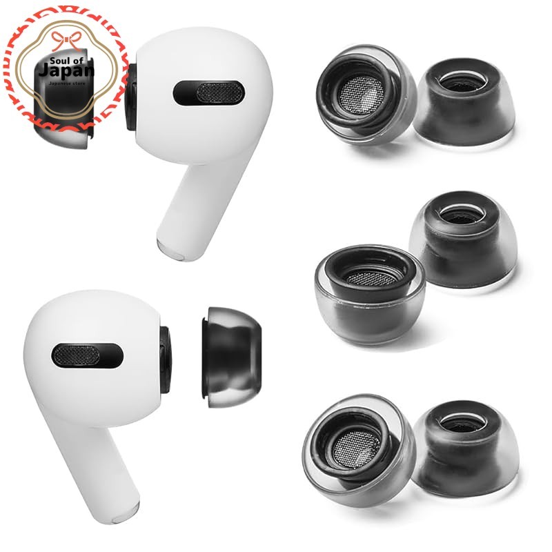 AZLA SednaEarfit Crystal for AirPods Pro [Ear Tips S/MS/M size each 1 pair] High-grade ear tips using premium LSR material made in Germany, designed for AirPods Pro, with detachable ear tips.