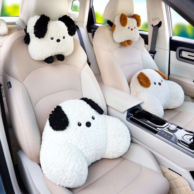 Automotive Headrest Lumbar Support Pillow Car Neck Pillow Car Cartoon Cute Girl Car Driving Car Seat
