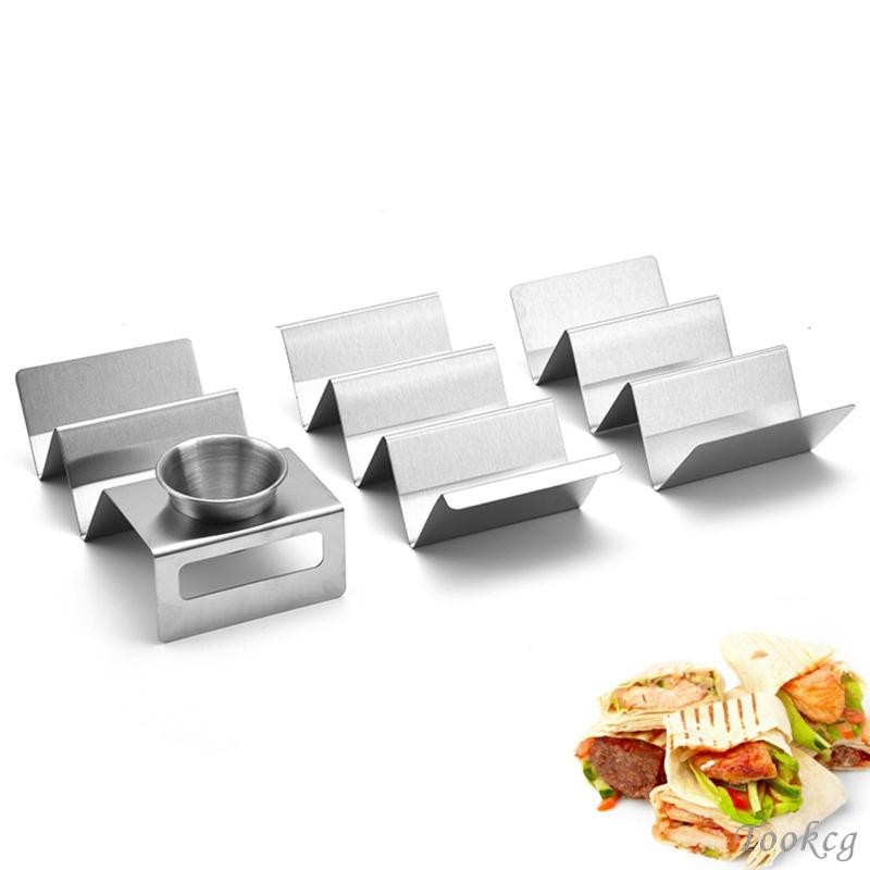[Tookcg] Taco Holder Hot Dog Holder Taco Taco Taco Rack สําหรับอาหารเม็กซิกันเตาอบย่างร้านอาหาร,บ้าน