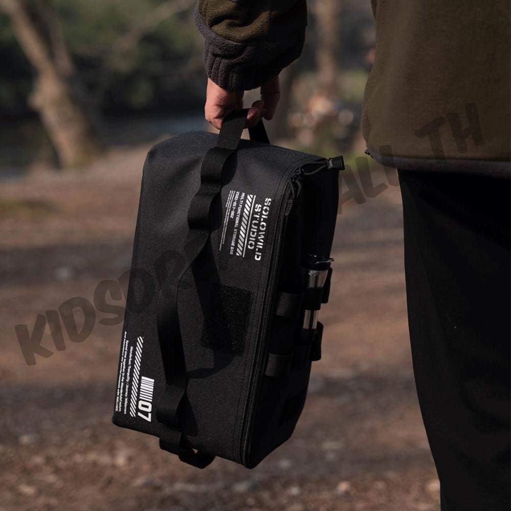 กระเป๋าเก็บของสำหรับการตั้งแคมป์ กระเป๋าใส่อุปกรณ์รับประทานอาหารความจุขนาดใหญ่สำหรับกิจกรรมในครอบครัว - รูปที่ 6