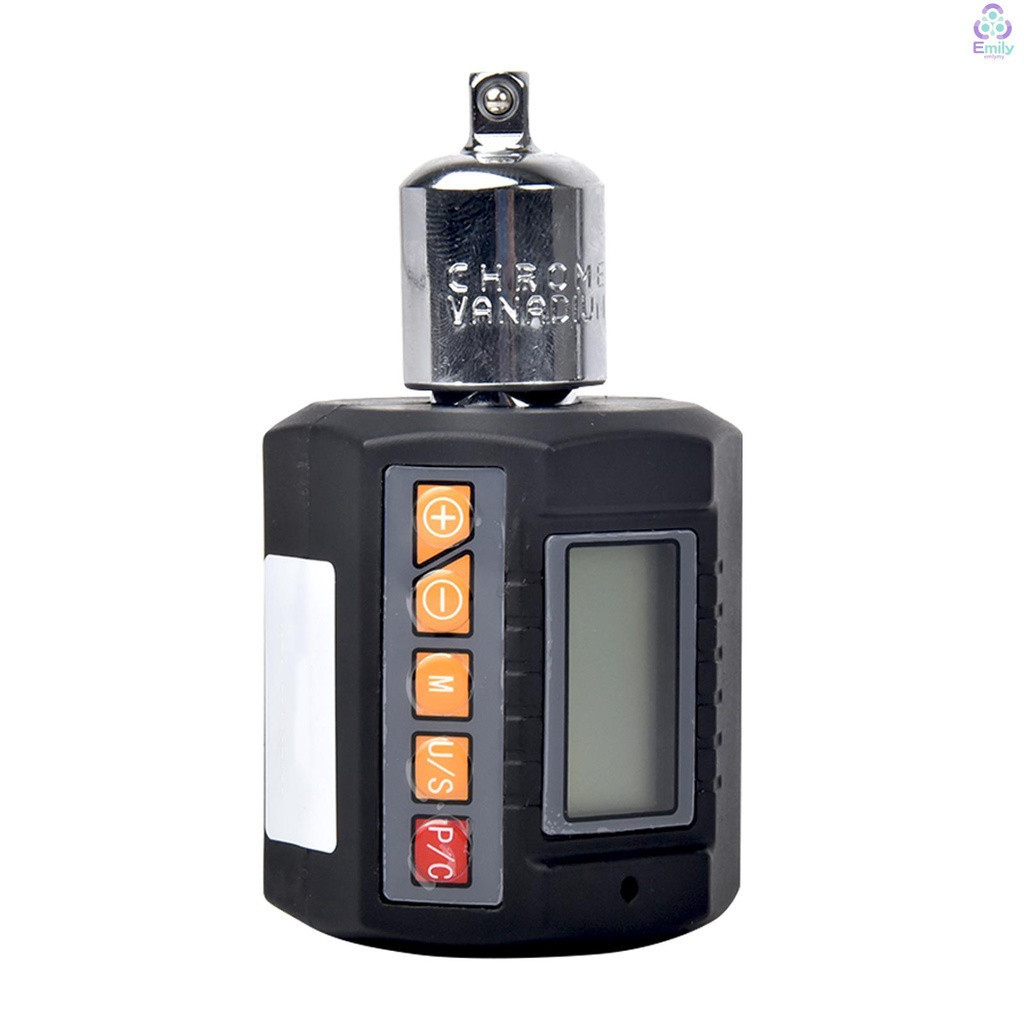 อะแดปเตอร์แรงบิดดิจิตอลเครื่องวัดแรงบิดอิเล็กทรอนิกส์พร้อมจอแสดงผล LCD วัดแรงบิดใน Nm, Kg-Cm, Ft-Lb,