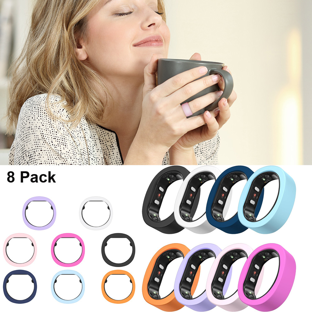 8 แพ็คซิลิโคนแหวนสําหรับ Ringconn Gen 2/2 air, Anti-Scratch กันกระแทกสําหรับ Ringconn Gen 2/2 air