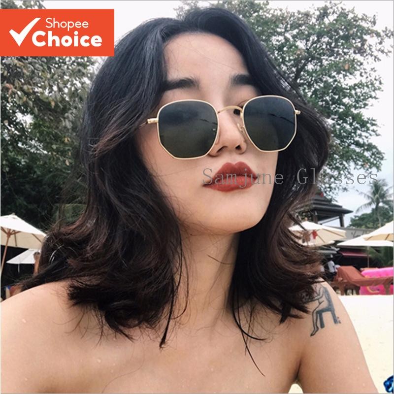 แว่นกันแดดสตรีทอินเทรนด์พร้อมเลนส์ฟิล์มมหาสมุทร, Metal Full Frame Unisex Shades