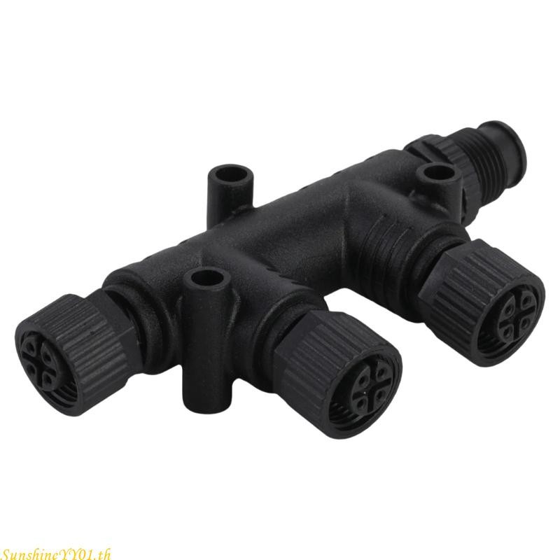 SUN Universal Multi Port Connector T Connector สําหรับ NMEA 2000 เครือข่าย 4 พอร์ต 5Pin T-Connector 
