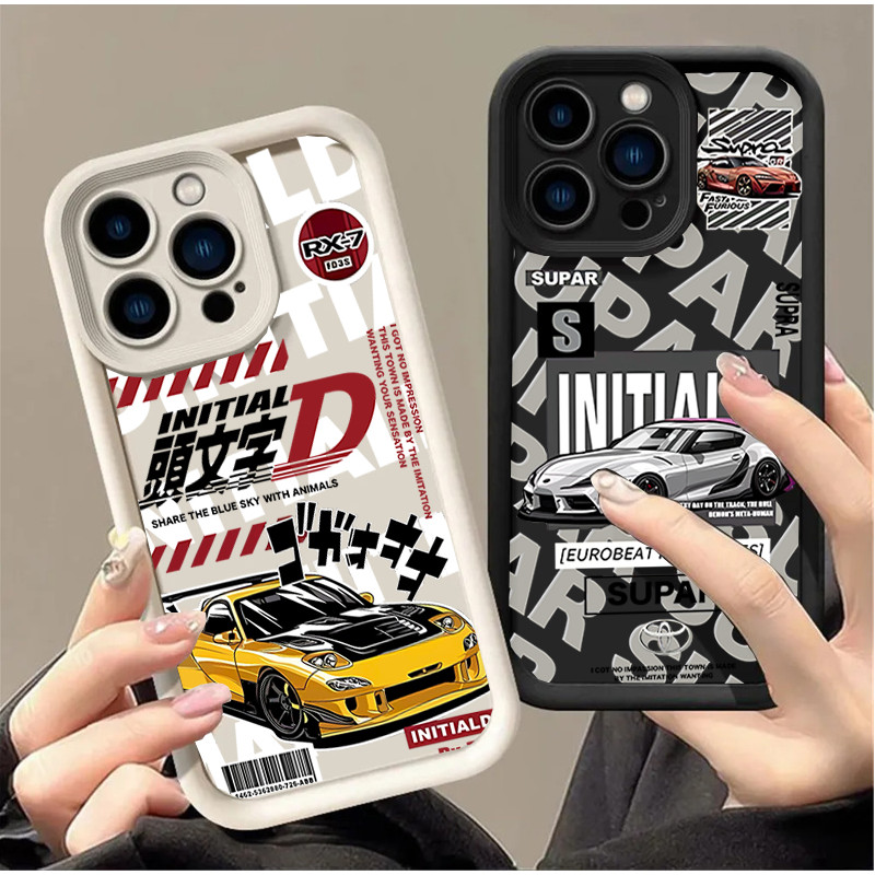 อะนิเมะเริ่มต้น D สําหรับ Samsung Gallaxy J8 2018 J810 J4 J6 Plus Prime A10 A02 A10S A70 A30 A20 A03