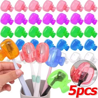 ที่ครอบหัวแปรงสีฟันแบบพกพา 1-5 ชิ้น - หมวกป้องกันศีรษะแปรงสีฟันกันเชื้อโรคกันฝุ่นพลาสติก