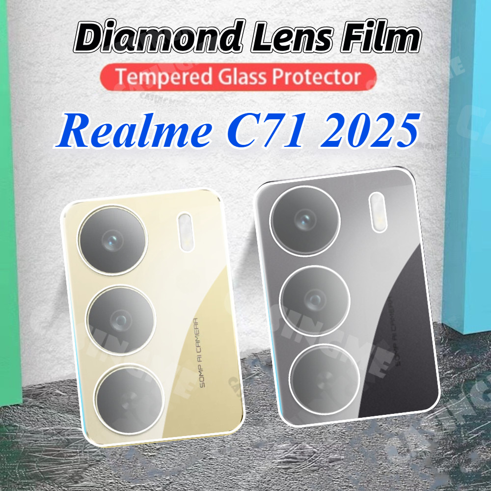 สําหรับRealme C71 4G 2025 กระจกนิรภัยโปร่งใส 3Dกล้องเลนส์สําหรับRealme C71 RealmeC71 C71 C 7 1 C 71 