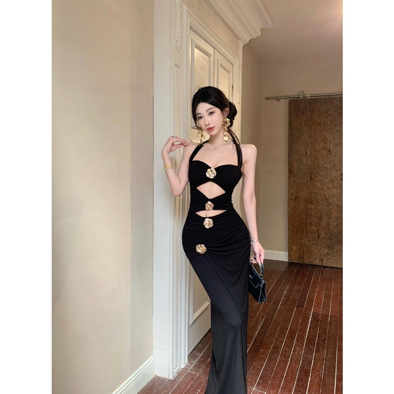 Classy Party Dress เซ็กซี่ Hollow Hip Wrap