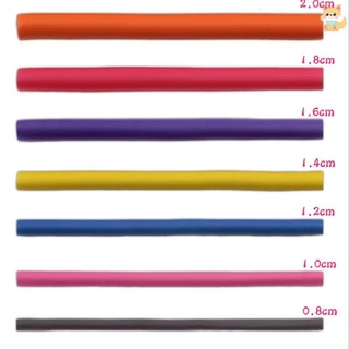 [VI] 10 ชิ้นยืดหยุ่นผม Curling Rod Hair Curler Makers โฟมนุ่ม Bendy Twist Curls TH