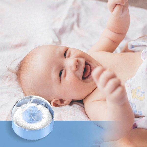 🆔888 กล่องใส่แป้งพร้อมพัฟ กระปุกแป้งเด็ก พัฟขนนุ่ม มี3สี 💚💖💙สีสันสดใส พร้อมส่ง📦 - รูปที่ 4