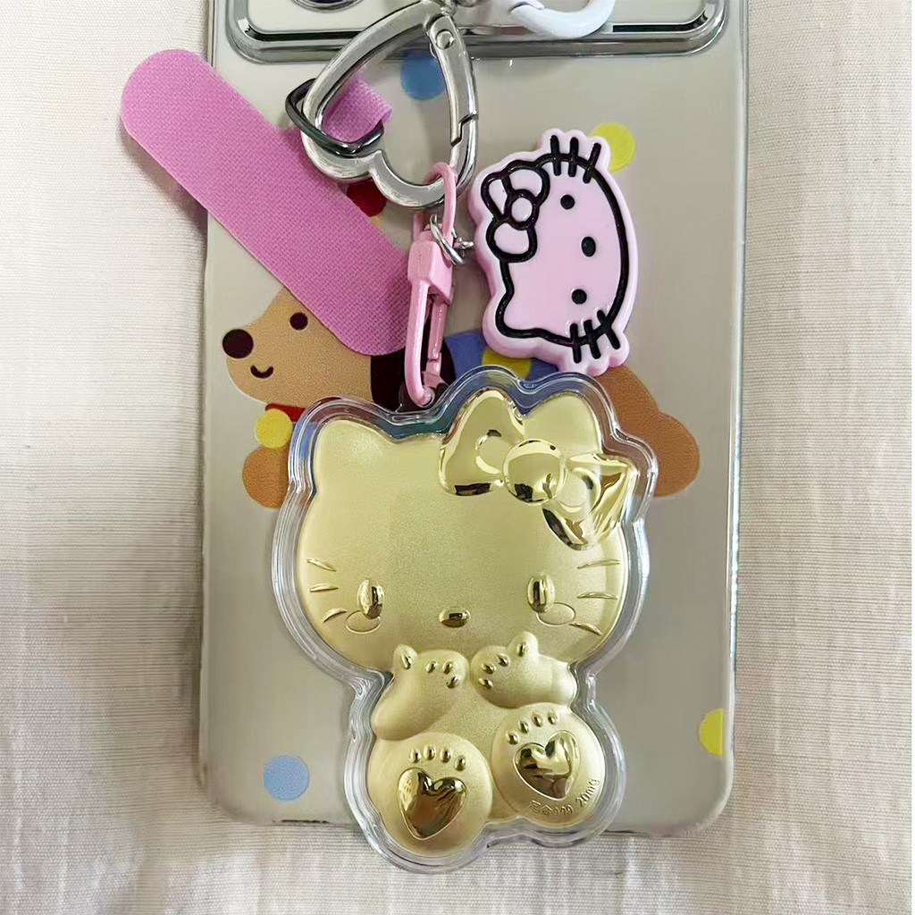 ทองคำบริสุทธิ์999ทอง hellokitty Hello KT cat พวงกุญแจโทรศัพท์มือถือ ทางเลือกที่ดีที่สุดสำหรับการให้ข