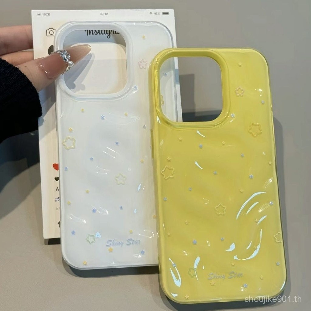 เคสไอโฟนลายดาวดาวตกสำหรับ iPhone 16 Pro Max/15/14 Pro Max/13 Pro Max/12 Pro Max/11/XR/XS/7 Plus/8 เค