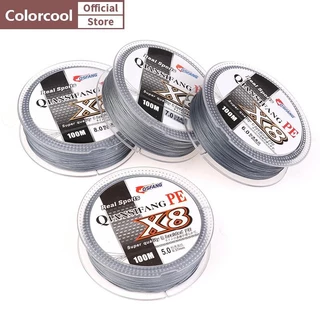 TH 100M 8 Strands PE สายตกปลา Multifilament สายตกปลาที่แข็งแกร่ง Travel Sea/Stream สายตกปลา HH